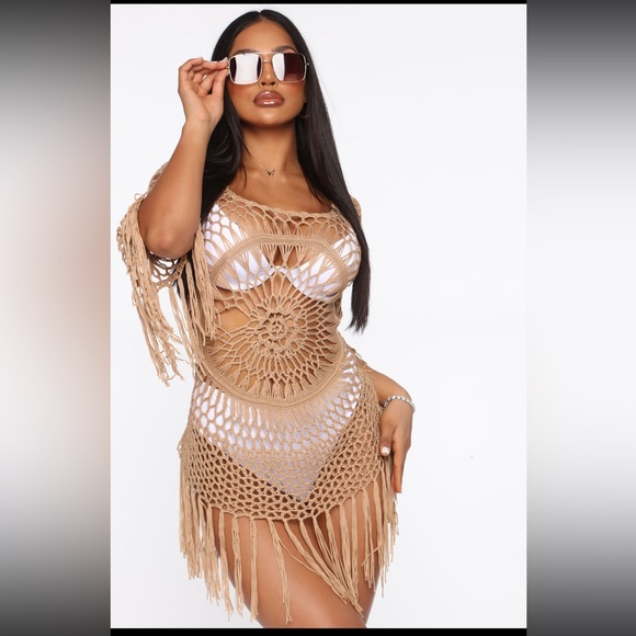 Fashion Nova Other - Tan bikini cover up m/l